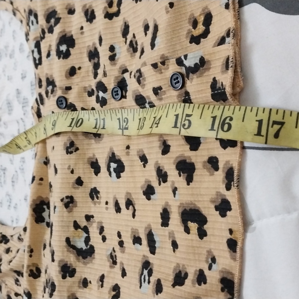 BP. Crop Ribbed Leopard Knit Cardigan/Camisole Set Size XL - Picture 7 of 9